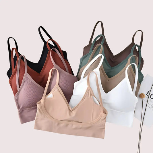 2 Pack Medium impact padded Sports bra Snazzyway