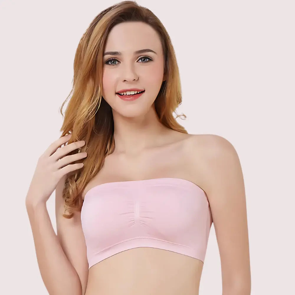 Pack of 2- Seamless Padded Tube Top Bras Snazzyway