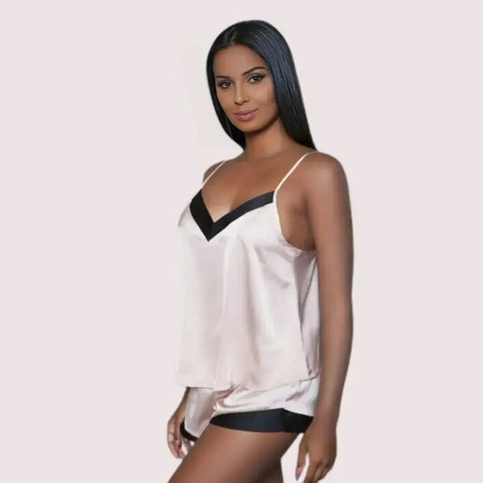 100% Silk Satin cami short set