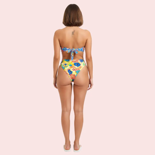 Tropical Bloom High-Cut Bikini Bottom (Bottom Only) Snazzyway