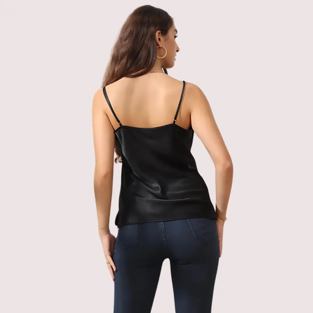 Opulent Nights Silk Cowl Neck Camisole Snazzyway
