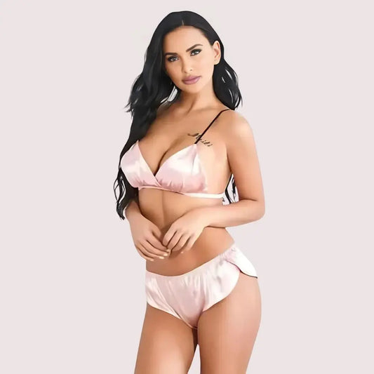 Fashionable Pure Silk Bra Set for Women Snazzyway