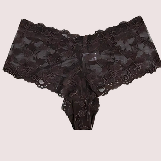 Sensual Brown Lace 2 Piece Panties