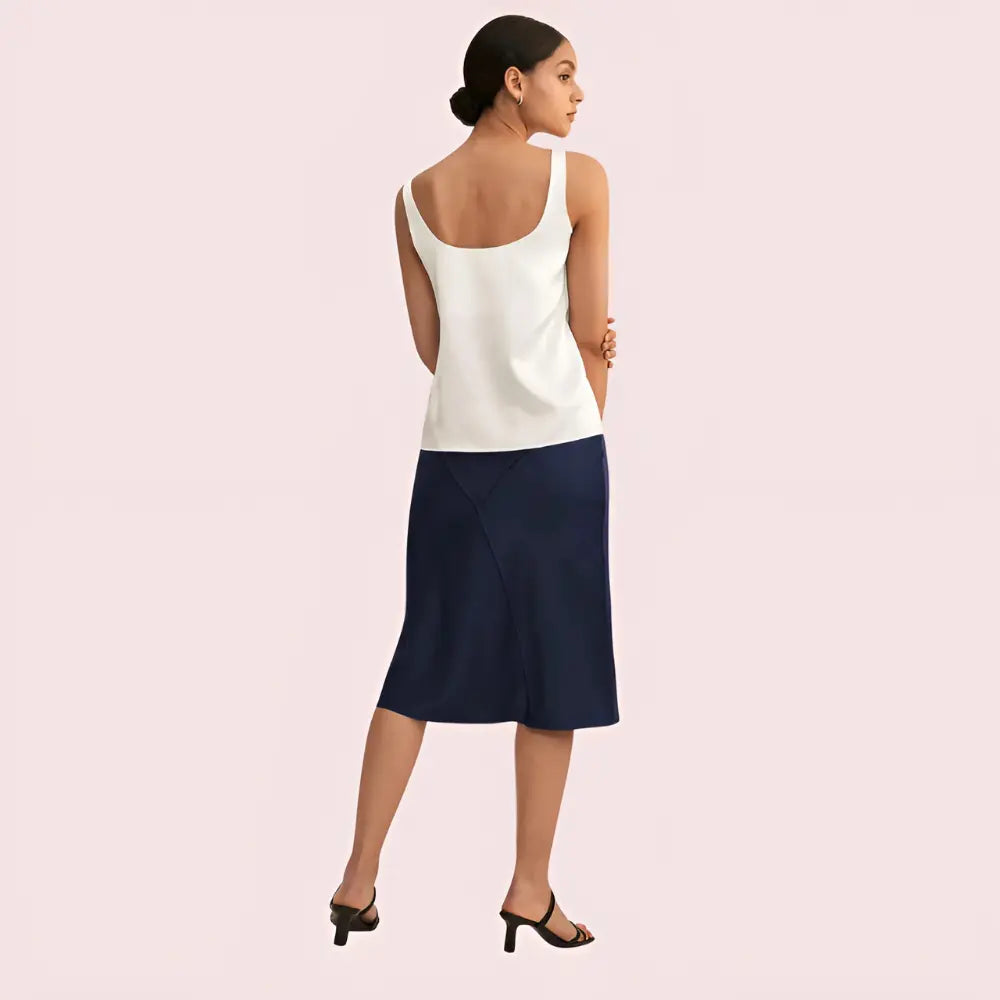 Silken Elegance Lace-Trim Camisole Snazzyway