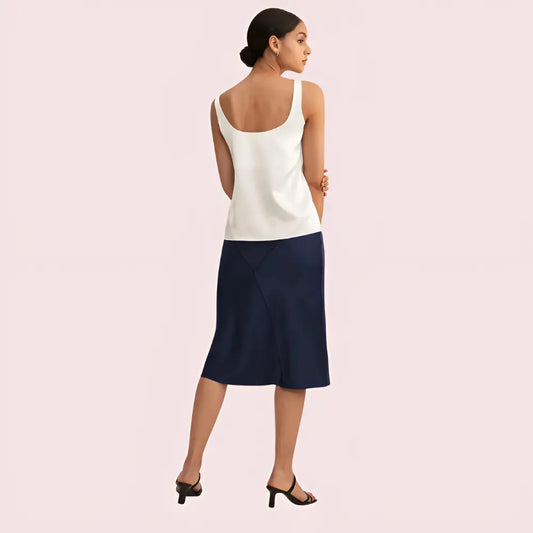 Silken Elegance Lace-Trim Camisole Snazzyway