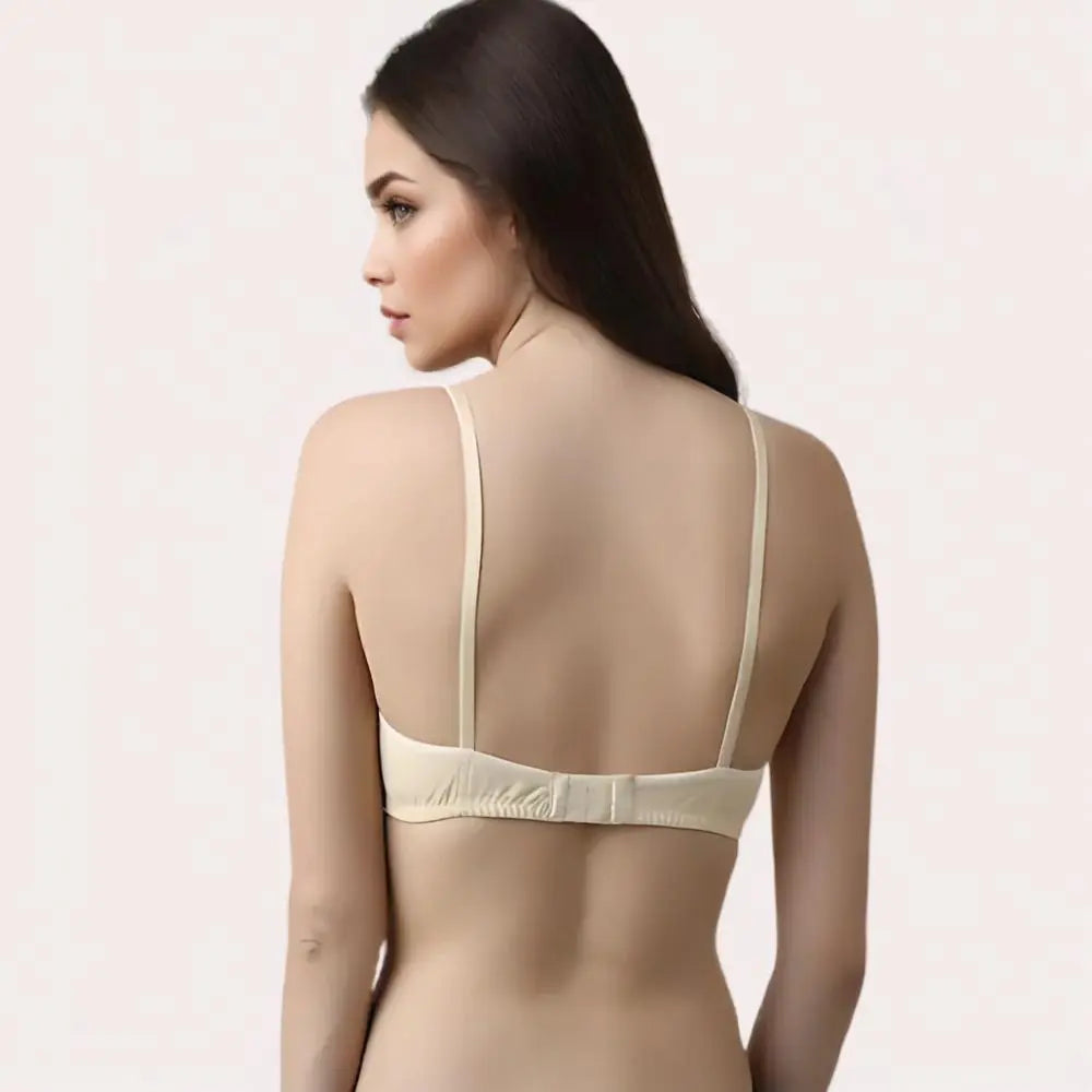 French Daina 2-Pack Beige Cotton Comfort Bra Snazzyway