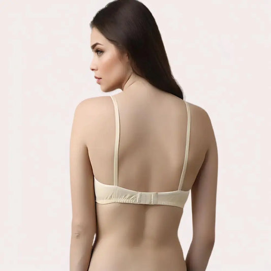 French Daina 2-Pack Beige Cotton Comfort Bra Snazzyway