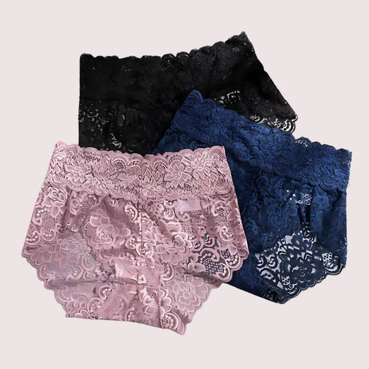 Women's Beautiful Lace Panties Pack (of 3) Snazzyway