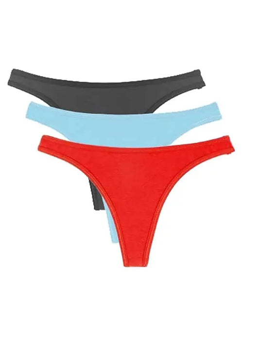3-Pack Women's Everyday Thong Panty Set Snazzyway