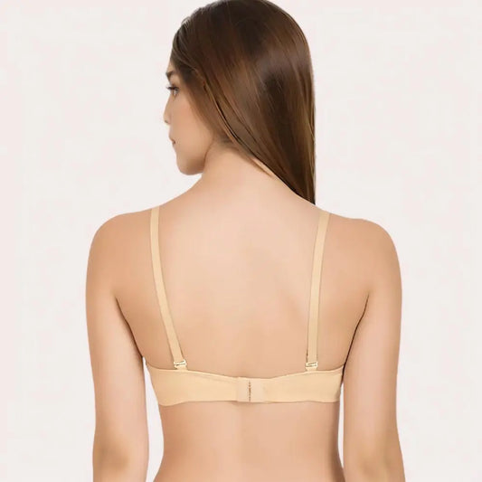 Vanilla Veil β Summer-Ready Beige Cotton Bra Snazzyway