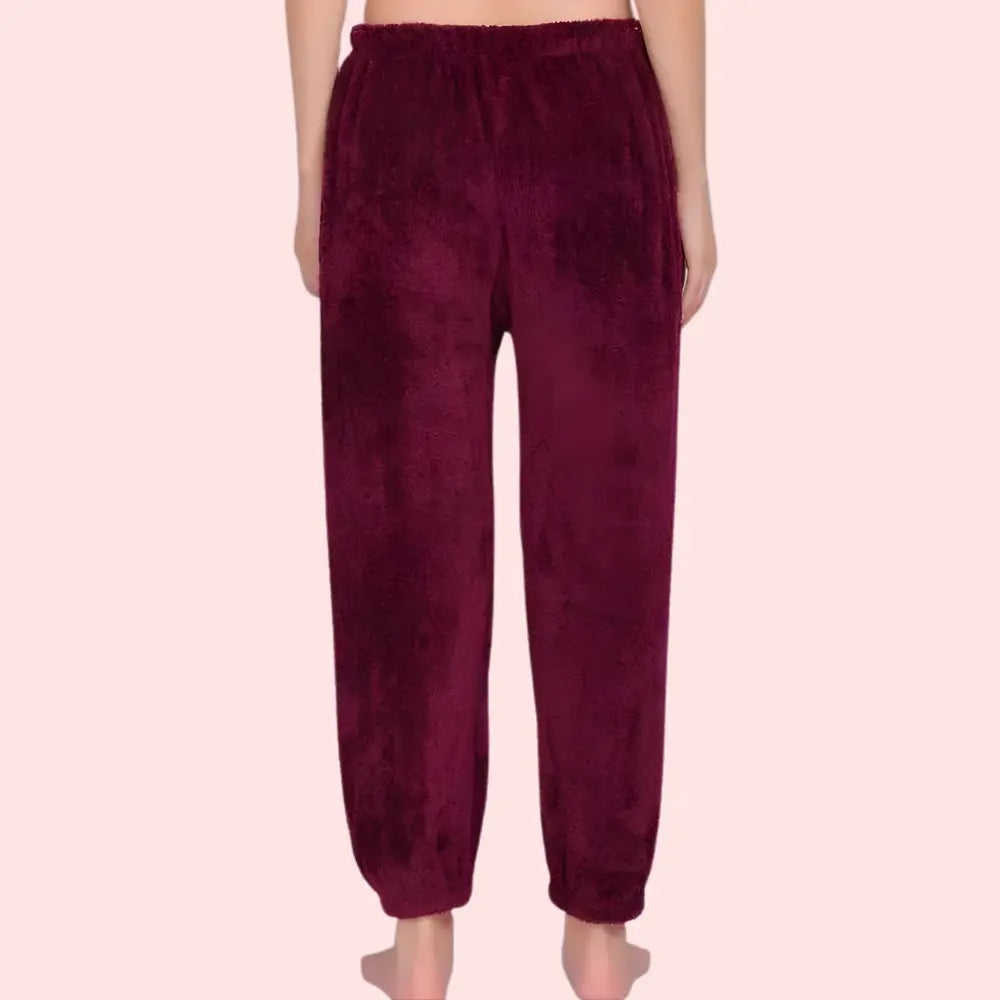 Solid Warm Wool Ladies Pajama (Pack of 2) Snazzyway