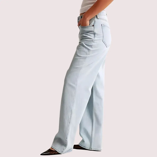 High Rise Loose Fit Denim for Curvy Women Snazzyway