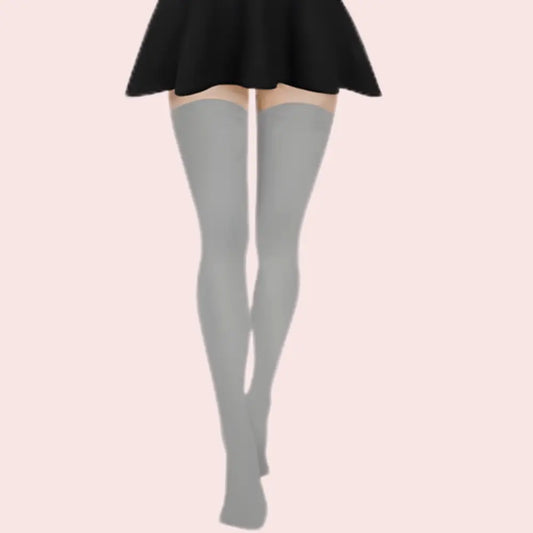 Dual-Shade Thigh-High Sheer Stockings β Pack of 2 (Grey & Black) Snazzyway
