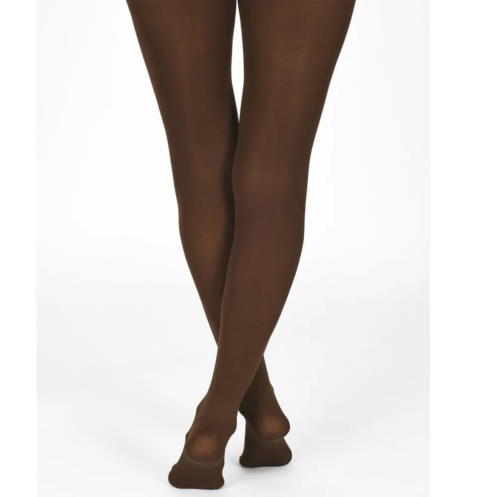 Copper Key Microfiber Opaque Brown Tights Snazzyway