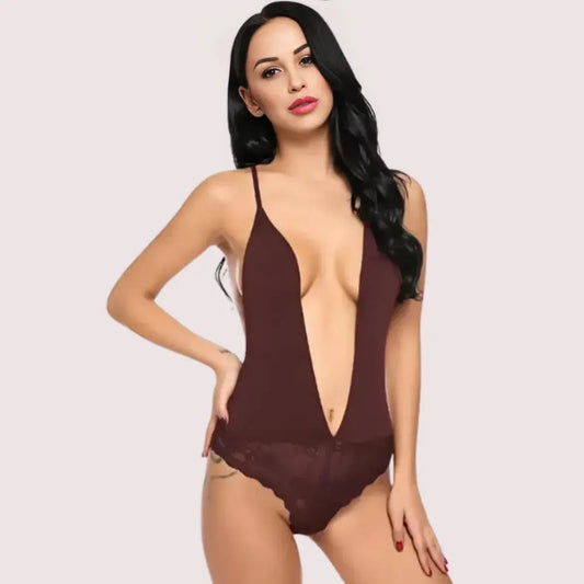 Chic and Comfy Sheer Nightwear Bodysuit Snazzyway