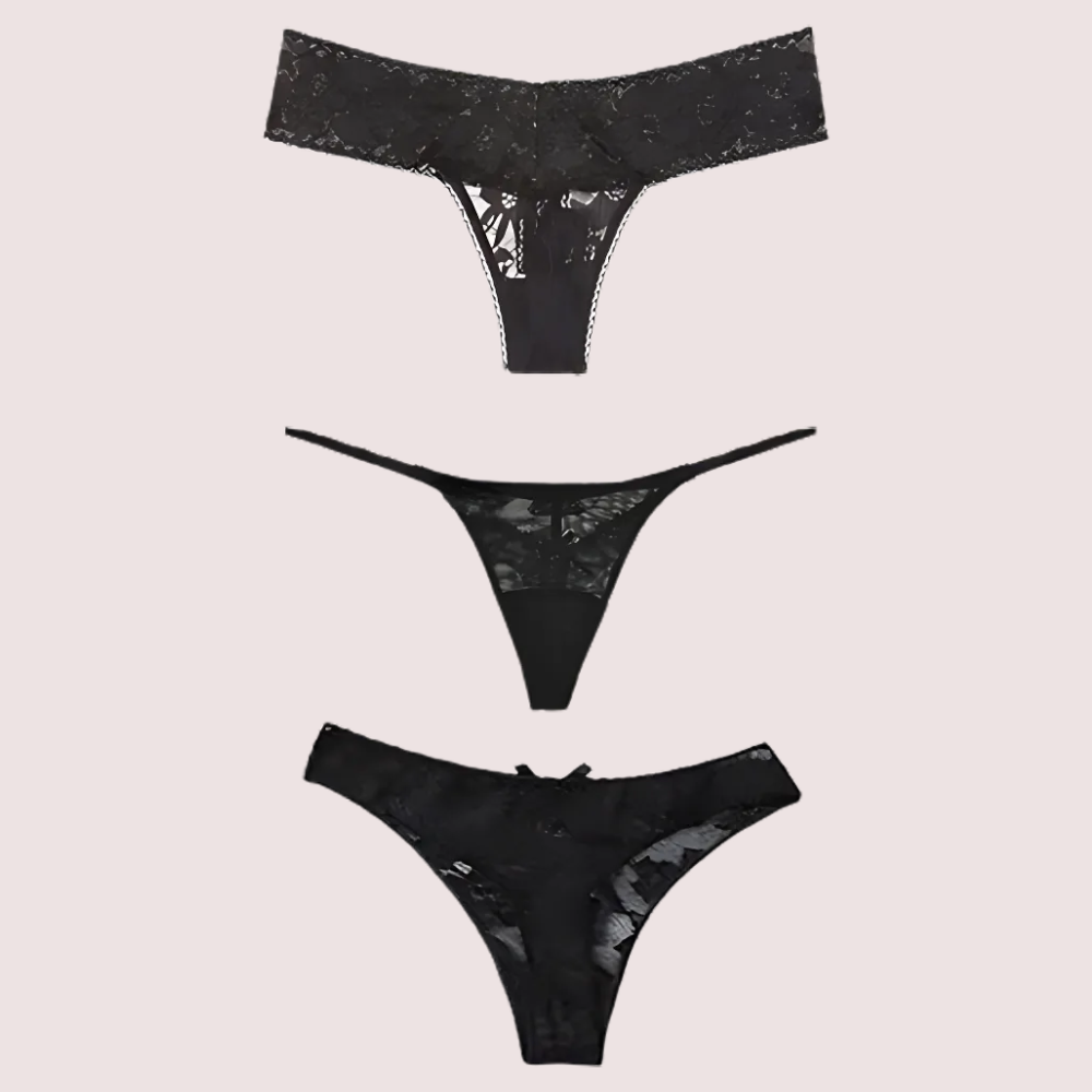 Lace Mesh Thong Panties