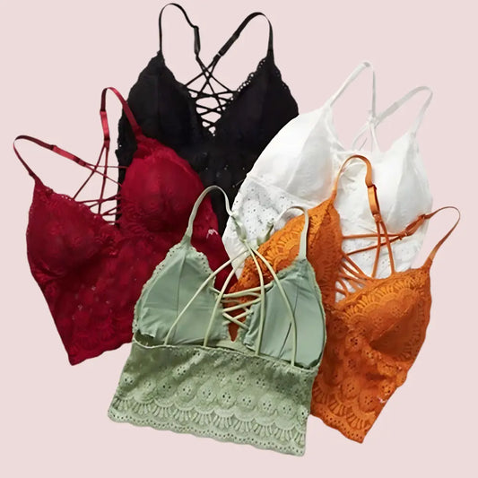 Soft Lace luxury longline bralette ( 2 Pack ) Snazzyway