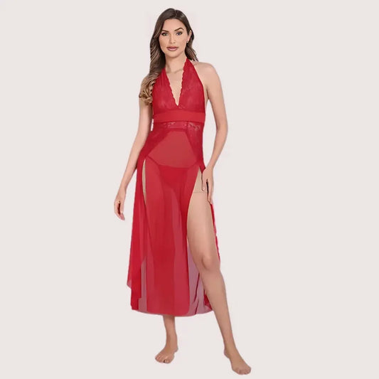 Graceful Long Sheer Nightdress for Women Snazzyway