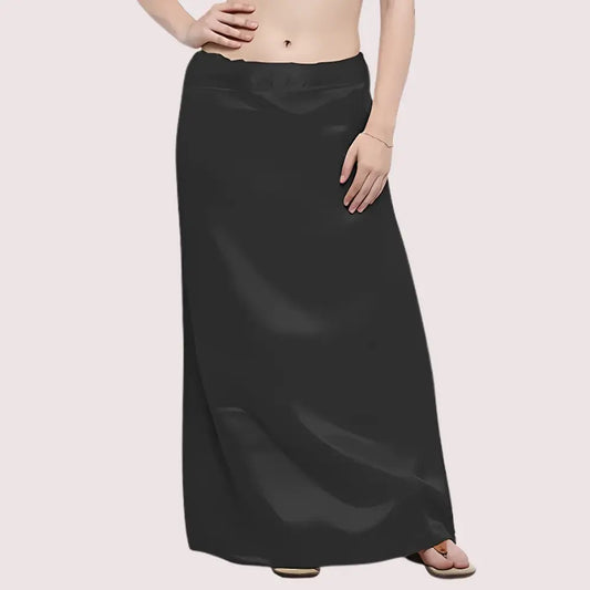 Black & Blue Satin Petticoat Combo (Free Size)