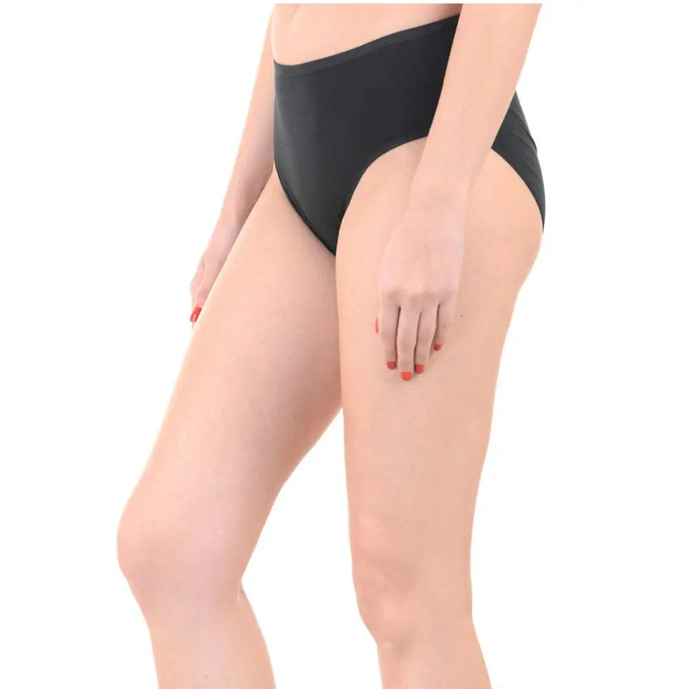 Comfy Snazzy Way Just My Size Women’s Plus Size Tagless Black Cotton Panties(Pkt of 2)