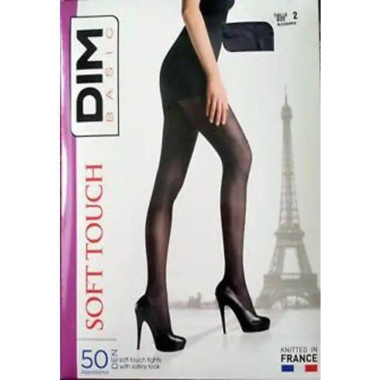 Dim opaque satine 50 denier women pantyhose pack of 2 - Black & Beige / One Size