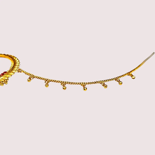 Uttarakhandi Gold Plated Round Nath Snazzyway