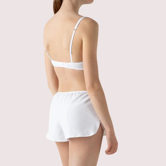 Eco Chic White Cotton French Knickers Snazzyway