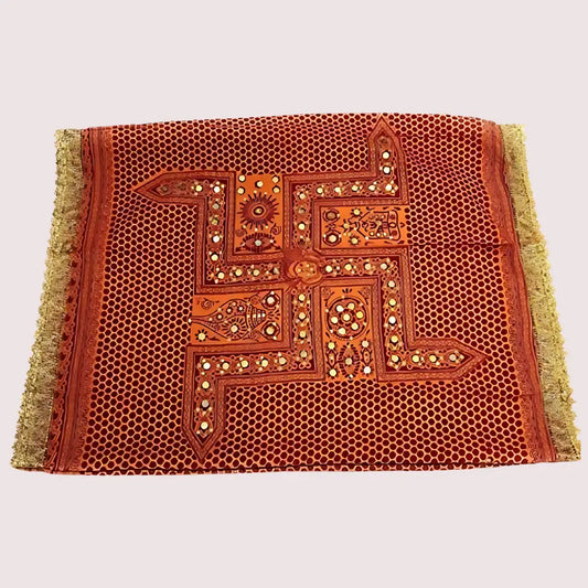 Fashion & Heritage Women’s Solid Cotton Pichora – Elegant Dupatta - Golden