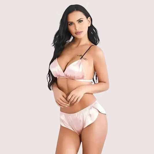 Fashionable Pure Silk Bra Set for Women - Boldlior