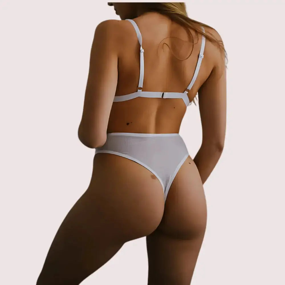 French Daina see through bridal bra set - Boldlior