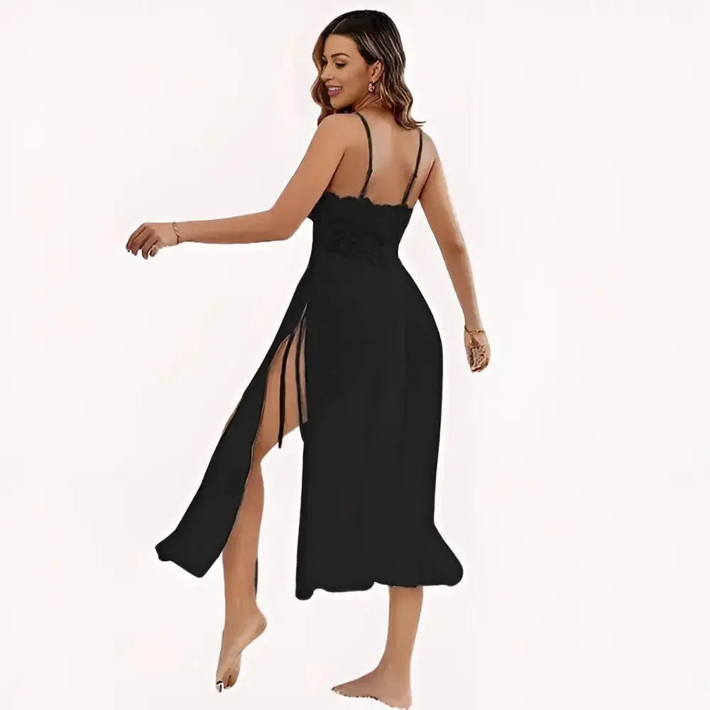 Romantic Black Babydoll Nightwear