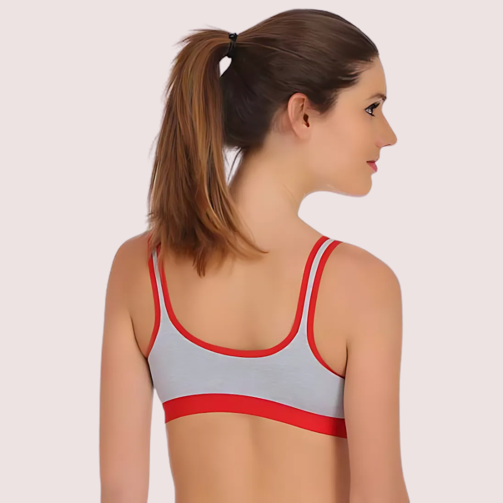 "Medium" Impact sports bra panty set pack of 3