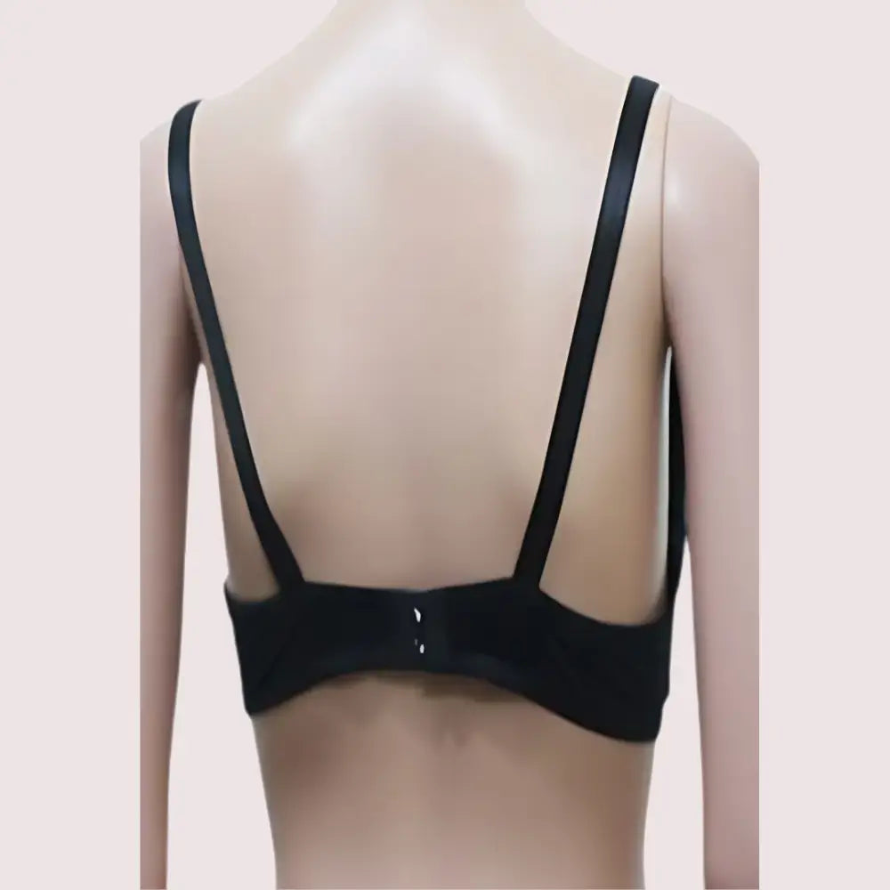 ’Hushh’ Black Floral Lace Smooth Wirefree Bra