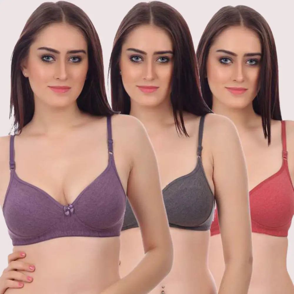 ComfortLift Non-Wired Padded Push-Up Bra 3-Pack Snazzyway