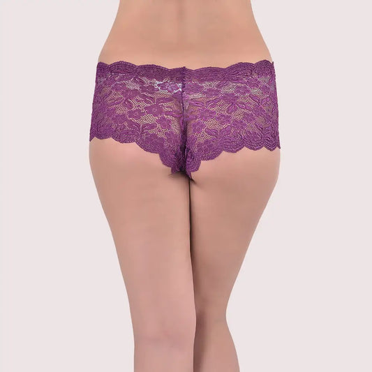 Ladies’ Lace Low Waist Multicolor Boyshorts (Pk of 2)