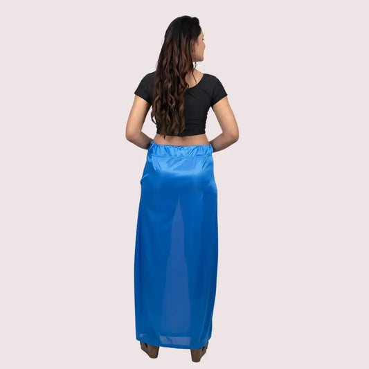 Ladies’ Silk Saree Blue Petticoat