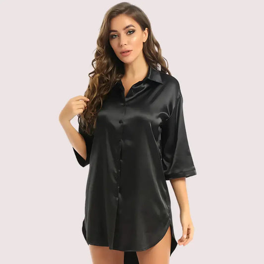’Luxury’ Japanees Satin Loung,Sleep Dress