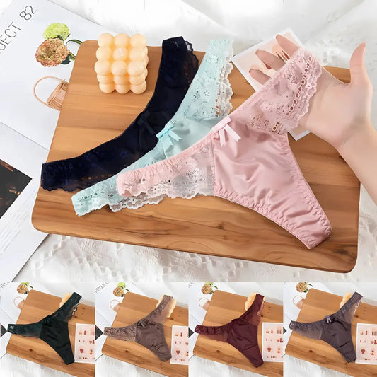 Sheer Lace Thong Panties Pack ( of 2) Snazzyway