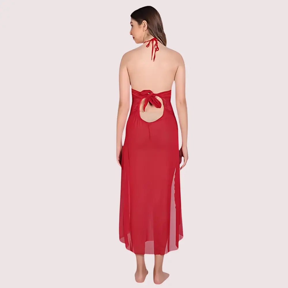 Graceful Long Sheer Nightdress for Women Snazzyway