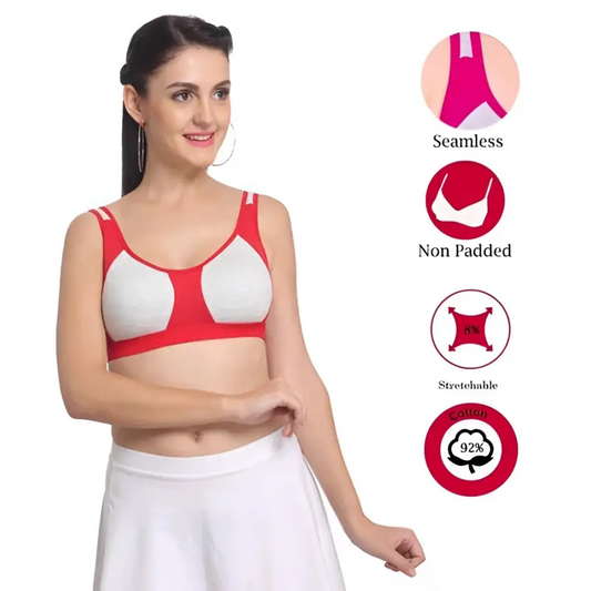 ’Non’ padded medium impact Sports bra (2 Pack)