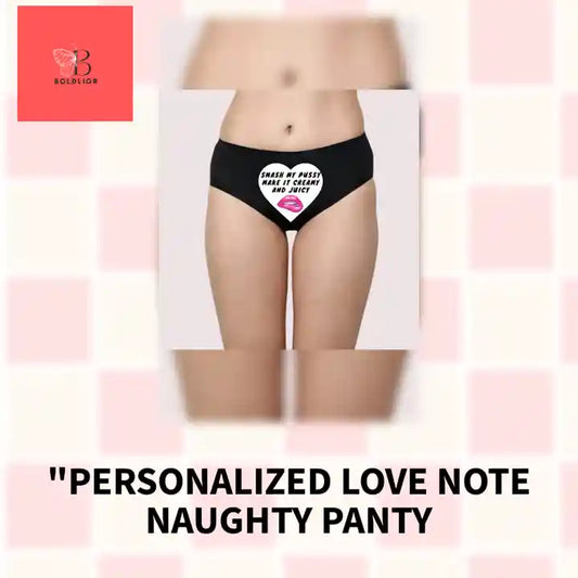 "Personalized Love Note Naughty Panty by@Outfy