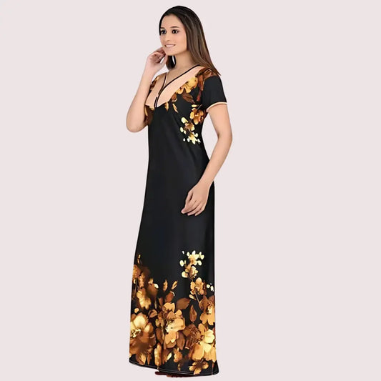 Satin Maxi Nightgown for Women Snazzyway