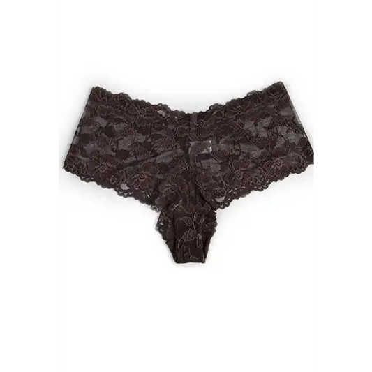 Sensual Brown Lace 2 Piece Panties - M / Brown