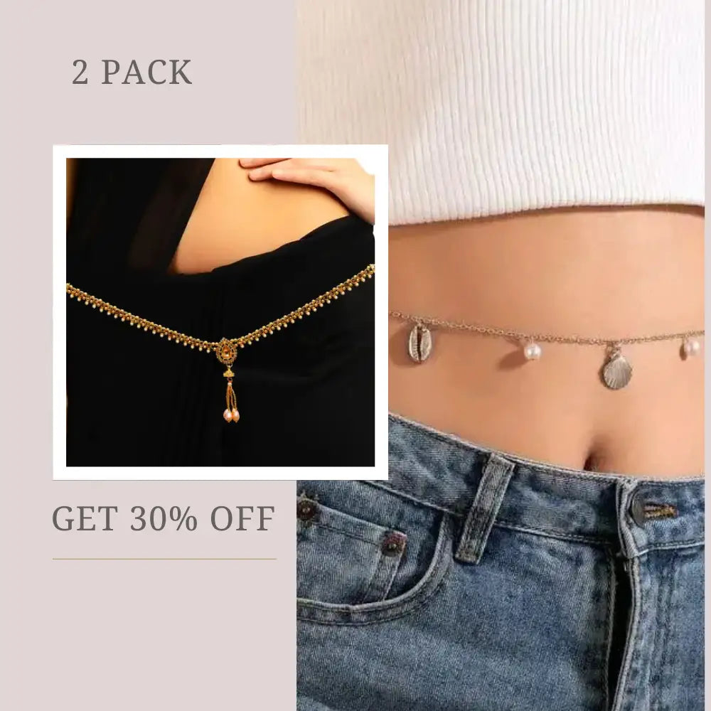 Sensuelle Nuit Désirée Waist Chain Duo - One Size