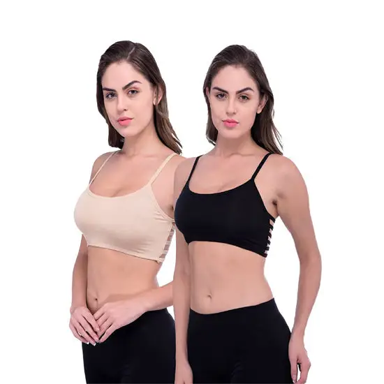 ’Sexy’ Pack Of 2 Sexy Back Stripe Bralette Bra