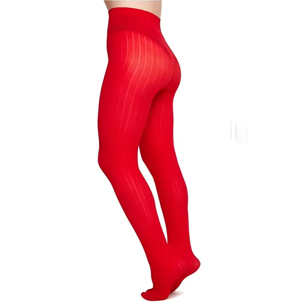 Sharp Red Control Top tights - One Size / Red