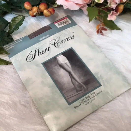 Sheer Caress Extra Support Queen Short Pantyhose - One Size / White