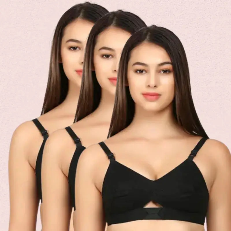 Soft Cotton Daily Wear Bra for Women – Pack of 3