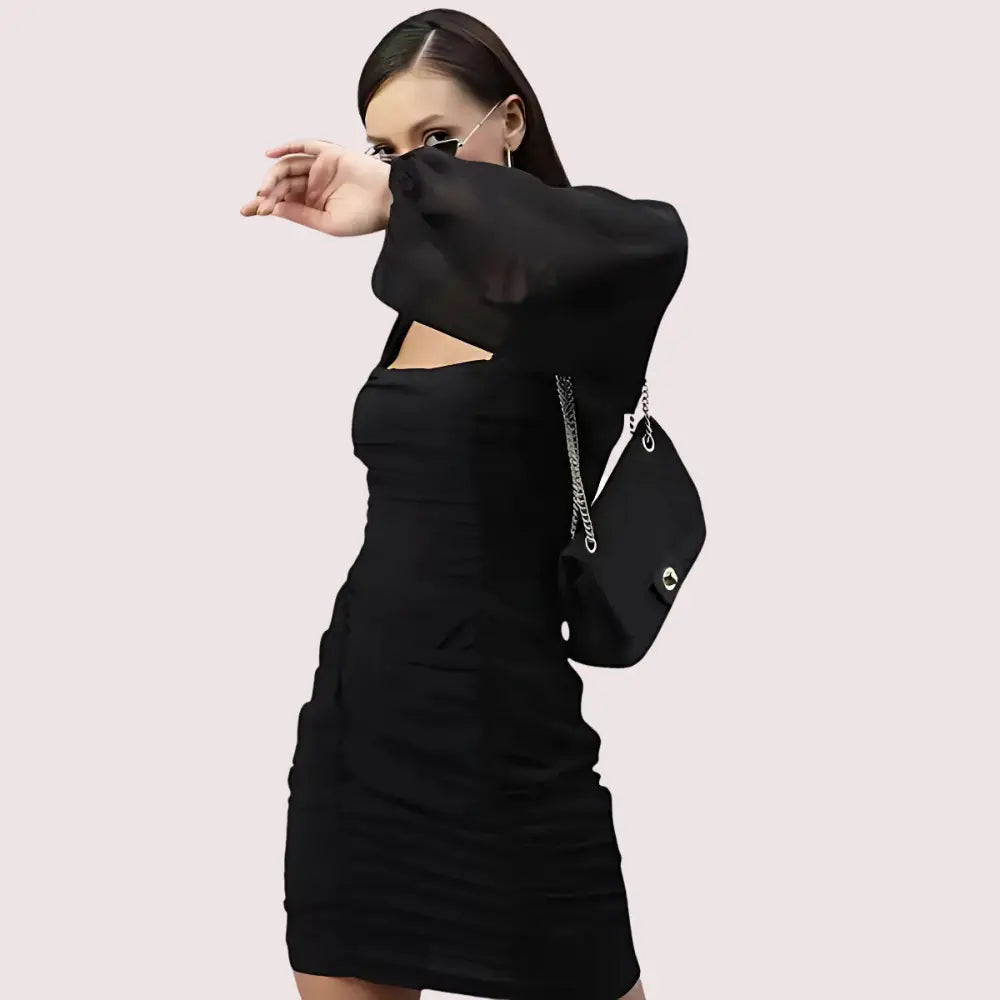 Stylish Black One-Piece Outfit for Women - XL / Dark Black
