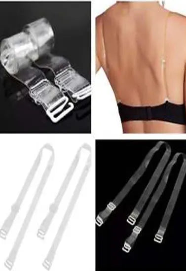 "White" Transparent Strap Bra Snazzyway